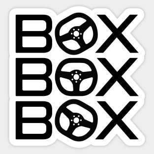 "Box Box Box" F1 Steering Wheel Design Sticker